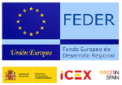 Logo de europa, logo del fondo europeo de desarrollo regional, logo del gobierno de españa y logo de icex